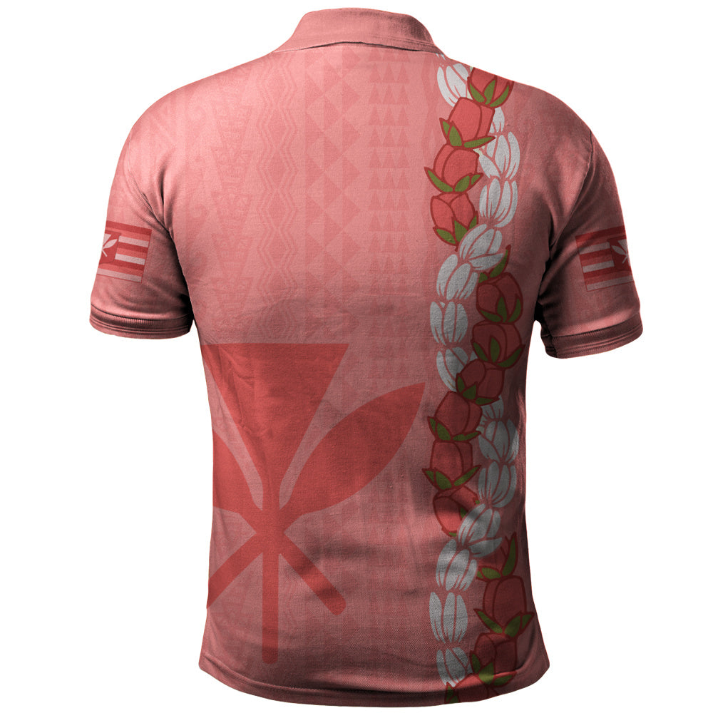 Hawaii Polo Shirt Flower Lei Kanaka Maoli Polynesia Island Style