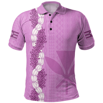 Hawaii Polo Shirt Flower Lei Kanaka Maoli Polynesia Island Style
