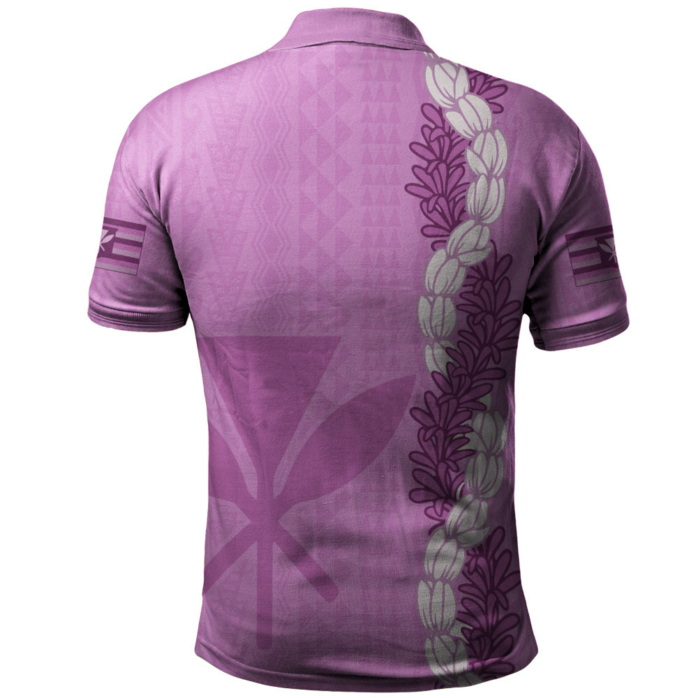 Hawaii Polo Shirt Flower Lei Kanaka Maoli Polynesia Island Style