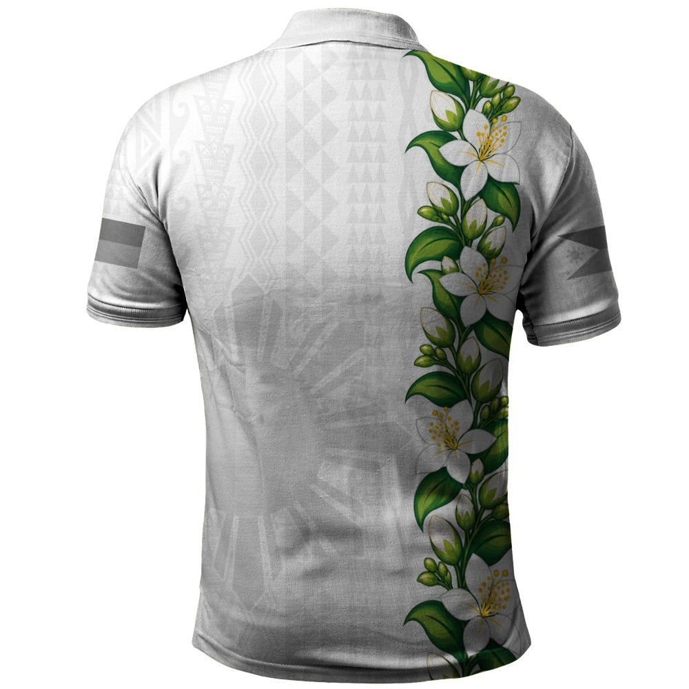Philippines Filipinos Polo Shirt Sampaguita Flower Tribal Polynesian Sun Island Style