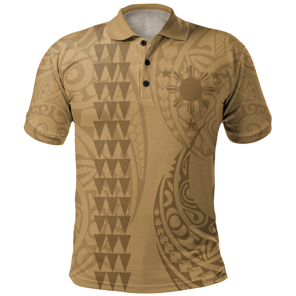 Philippines Filipinos Polo Shirt Kakau Style Golden