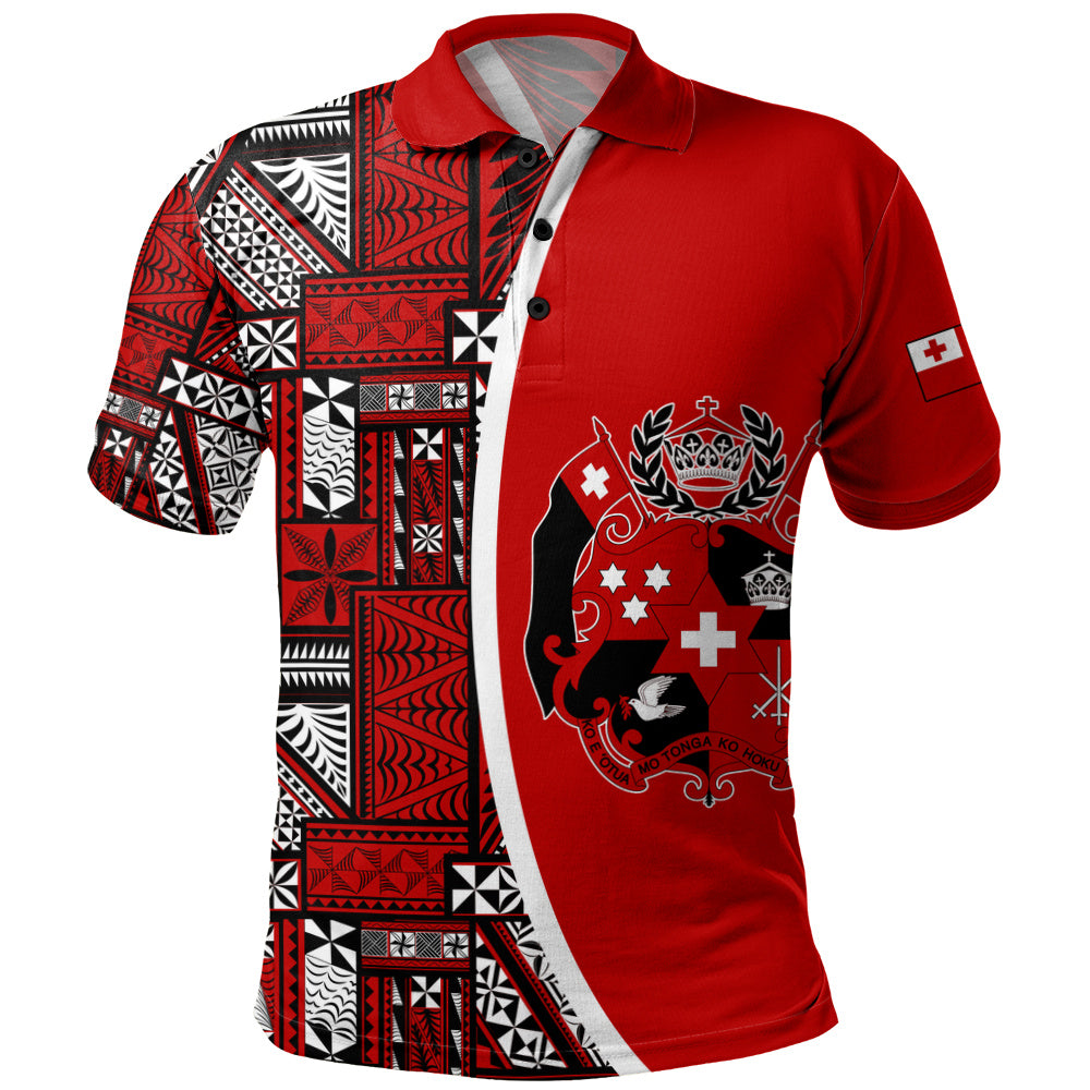 Tonga Polo Shirt Royal Coat of Arms Traditional Tongan Tribal Heritage