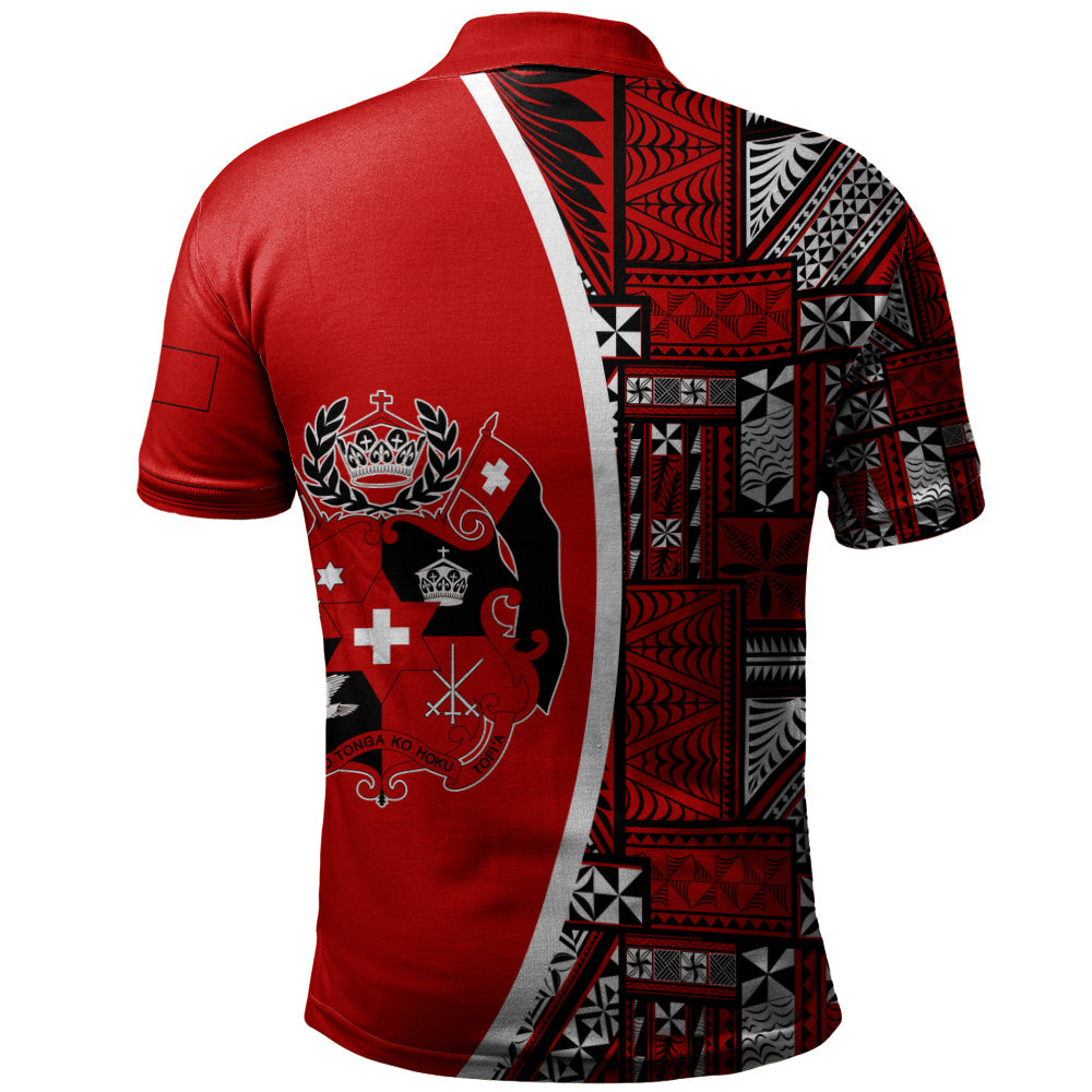 Tonga Polo Shirt Royal Coat of Arms Traditional Tongan Tribal Heritage