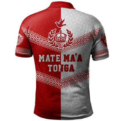 Tonga Polo Shirt Mate Ma'a Tonga Rugby Ngatu Tribal Half Style