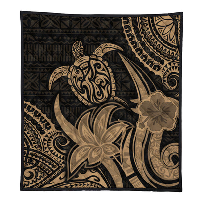 Hawaii Premium Quilt Honu Turtle Hibiscus Tribal Legacy