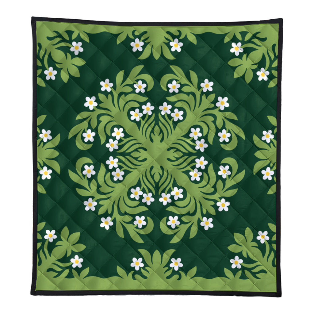 Hawaii Premium Quilt Emerald Tropical Floral Garden Elegance