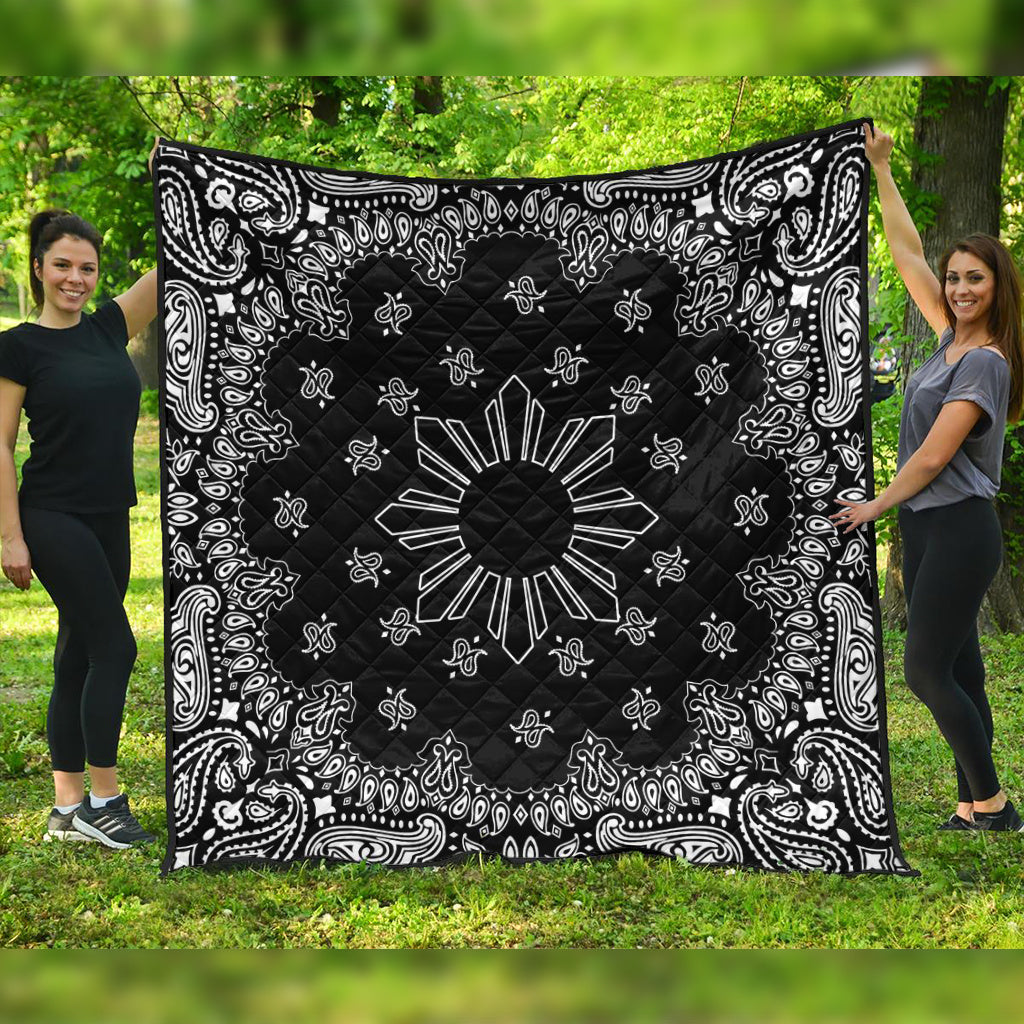 Philippines Filipinos Premium Quilt Sun Bandana Paisley Print Heritage