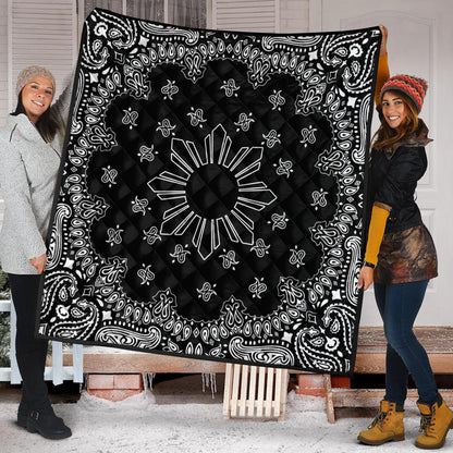 Philippines Filipinos Premium Quilt Sun Bandana Paisley Print Heritage