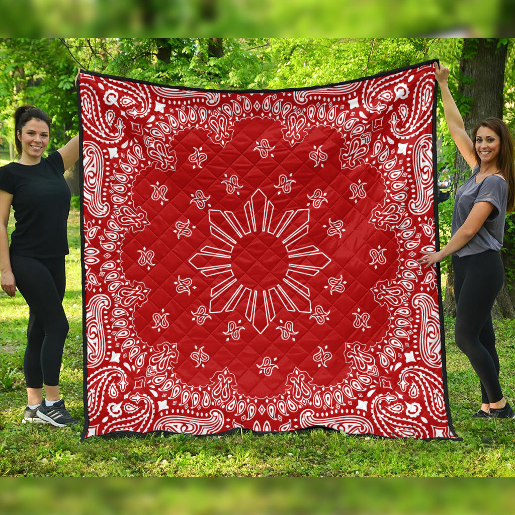 Philippines Filipinos Premium Quilt Sun Bandana Paisley Print Heritage
