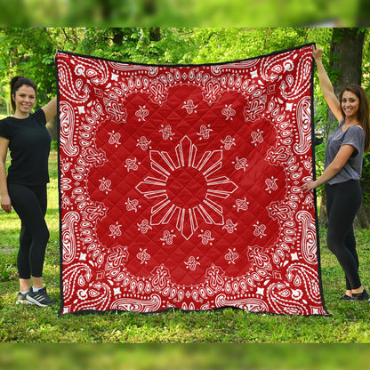 Philippines Filipinos Premium Quilt Sun Bandana Paisley Print Heritage