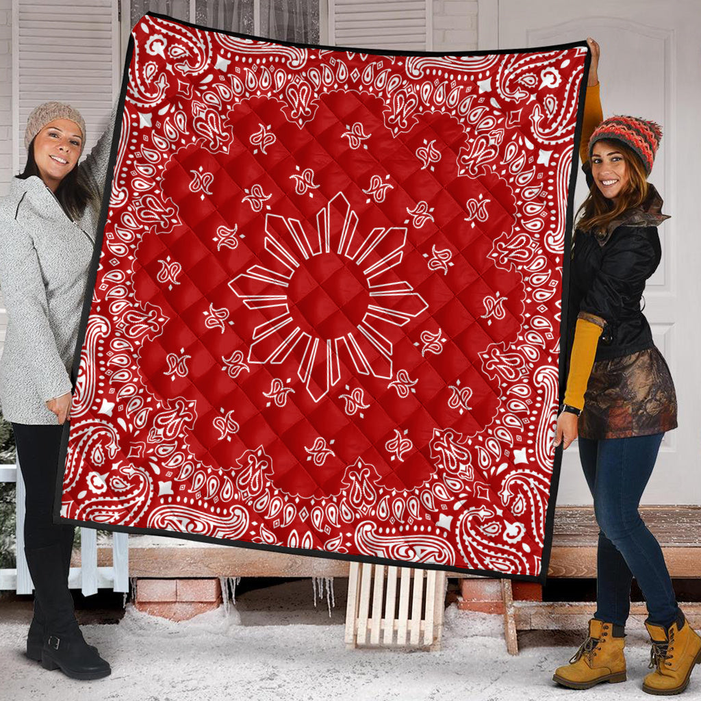 Philippines Filipinos Premium Quilt Sun Bandana Paisley Print Heritage