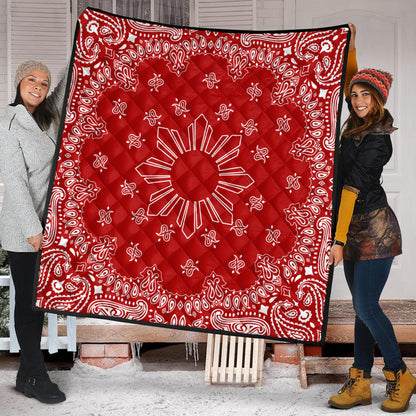 Philippines Filipinos Premium Quilt Sun Bandana Paisley Print Heritage