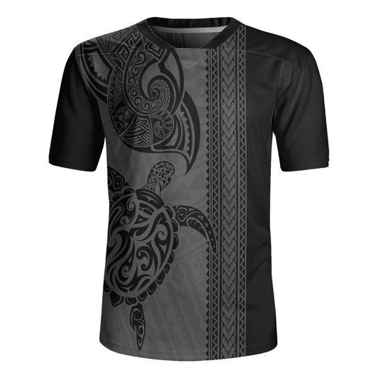 Hawaii Rugby Jersey Polynesia Tribal Turtle Tattoo