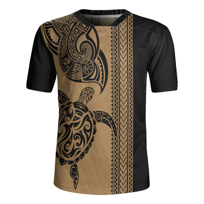 Hawaii Rugby Jersey Polynesia Tribal Turtle Tattoo