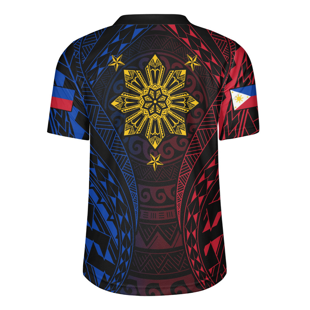 Philippines Filipinos Rugby Jersey Sun Flag Tribal Tattoo Pattern