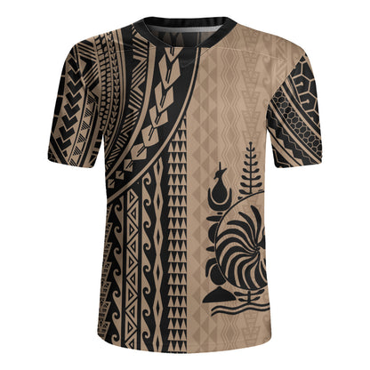 New Caledonia Rugby Jersey Polynesian Tattoo