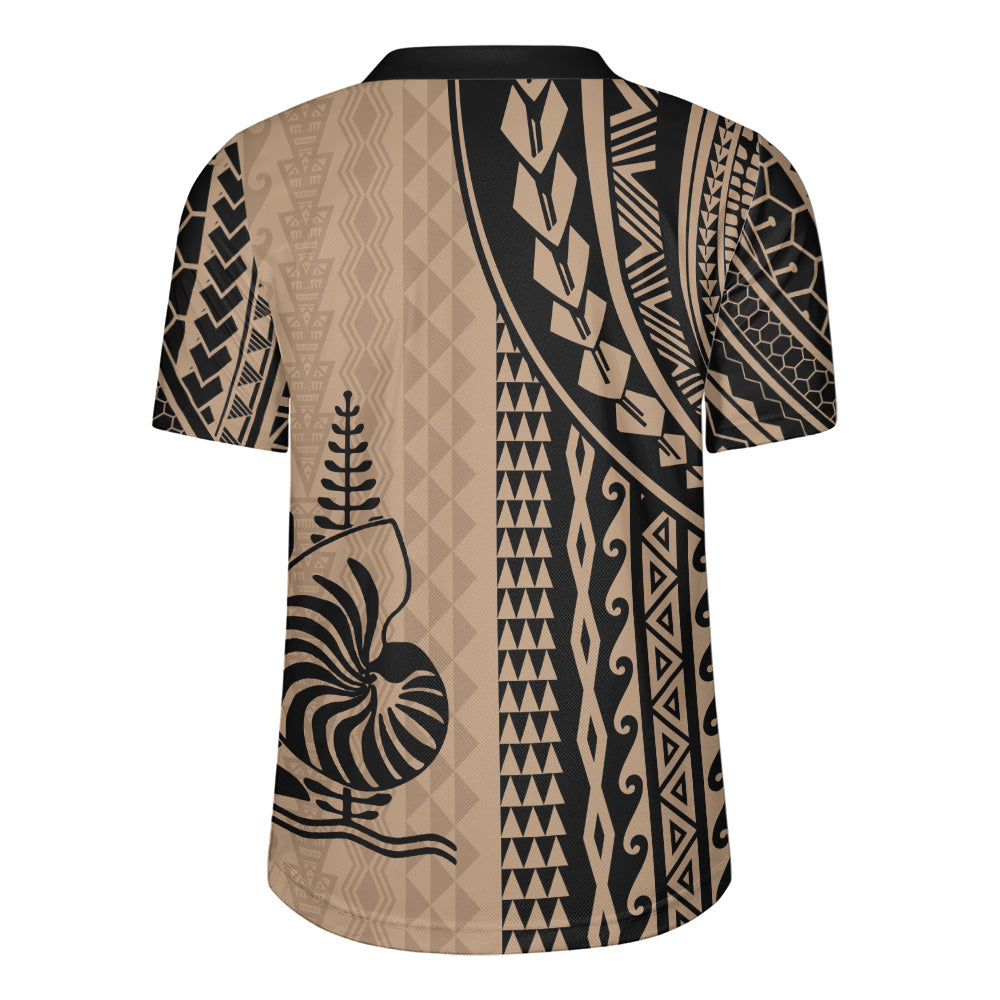 New Caledonia Rugby Jersey Polynesian Tattoo