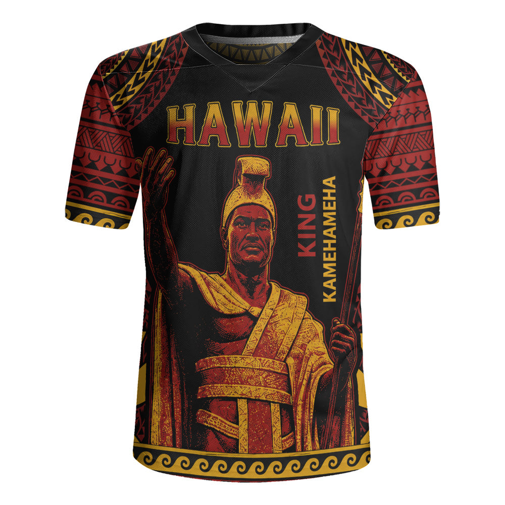 Hawaii Rugby Jersey King Kamehameha Unity Kanaka Maoli Tribal Style