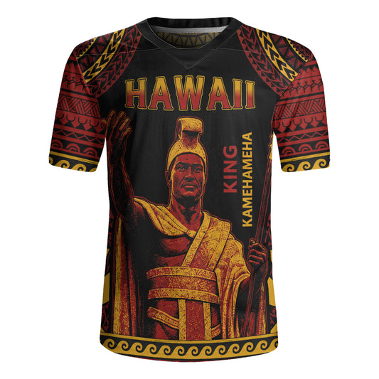 Hawaii Rugby Jersey King Kamehameha Unity Kanaka Maoli Tribal Style