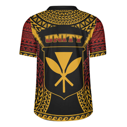 Hawaii Rugby Jersey King Kamehameha Unity Kanaka Maoli Tribal Style