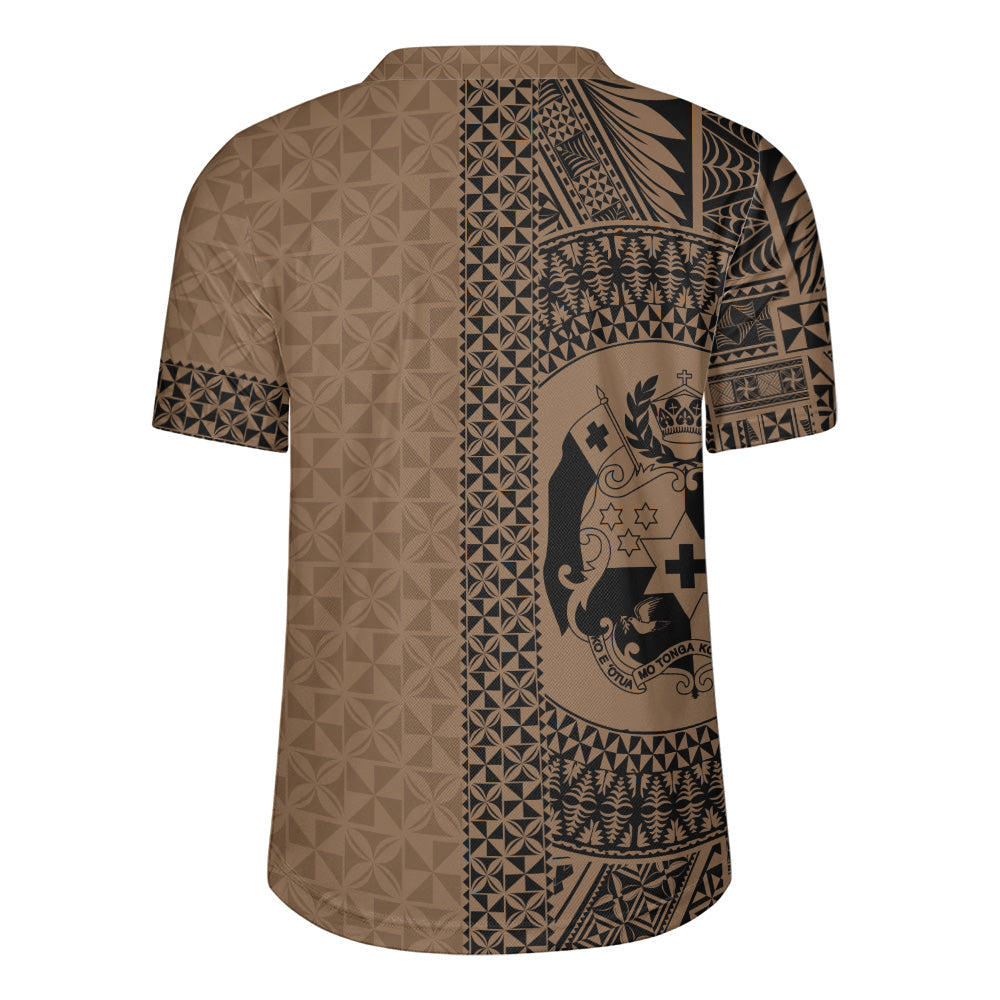 Tonga Rugby Jersey Coat Of Arms Ngatu Tapa Heritage Style