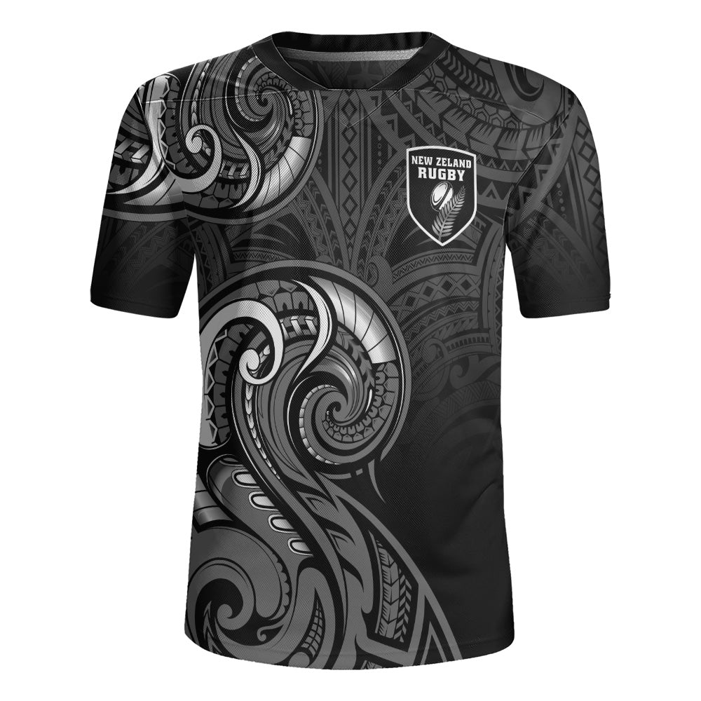 New Zealand Rugby Jersey Maori Koru Spirit Style
