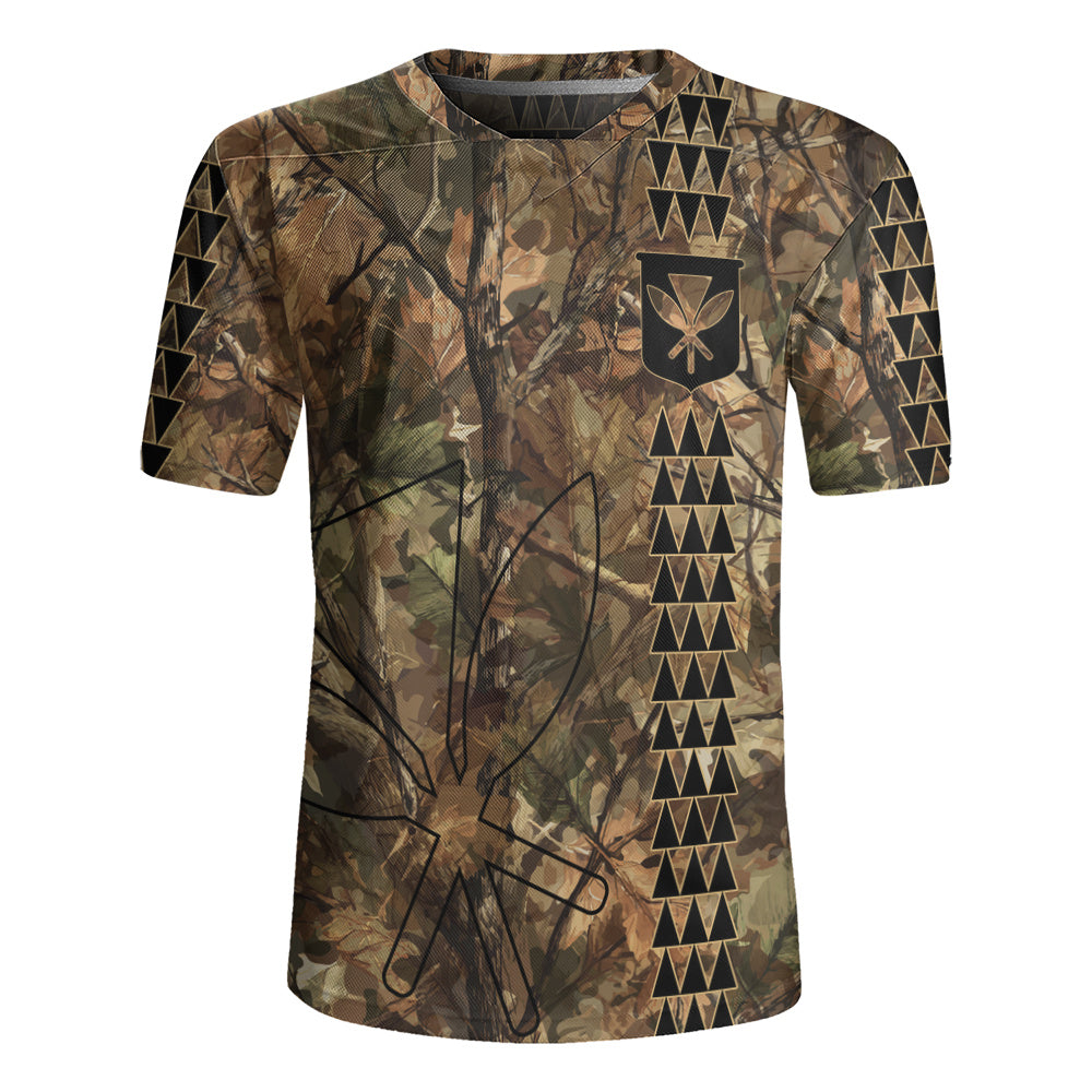 Hawaii Rugby Jersey Woodland Kanaka Camo Style