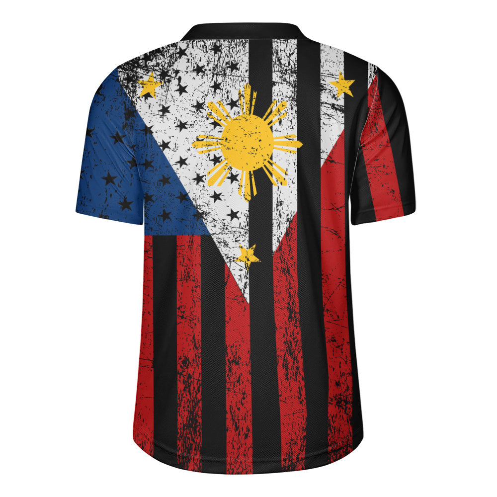 Philippines Filipinos Rugby Jersey Blackout Flag Pride