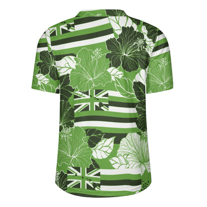 Hawaii Rugby Jersey Hibiscus Flag Map Island Pride