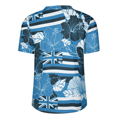 Hawaii Rugby Jersey Hibiscus Flag Map Island Pride