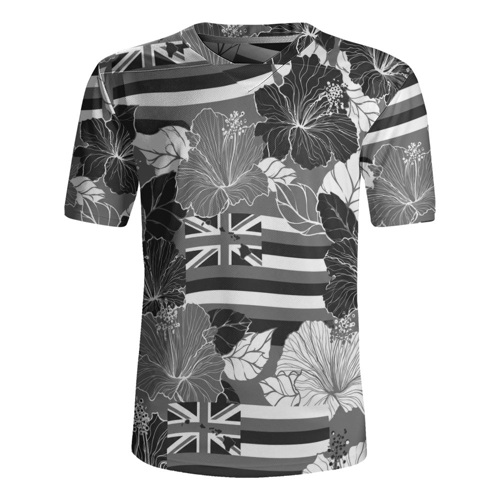 Hawaii Rugby Jersey Hibiscus Flag Map Island Pride