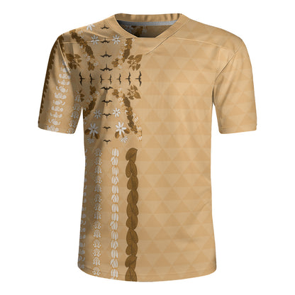 Hawaii Rugby Jersey Lei Flower Island Elegance