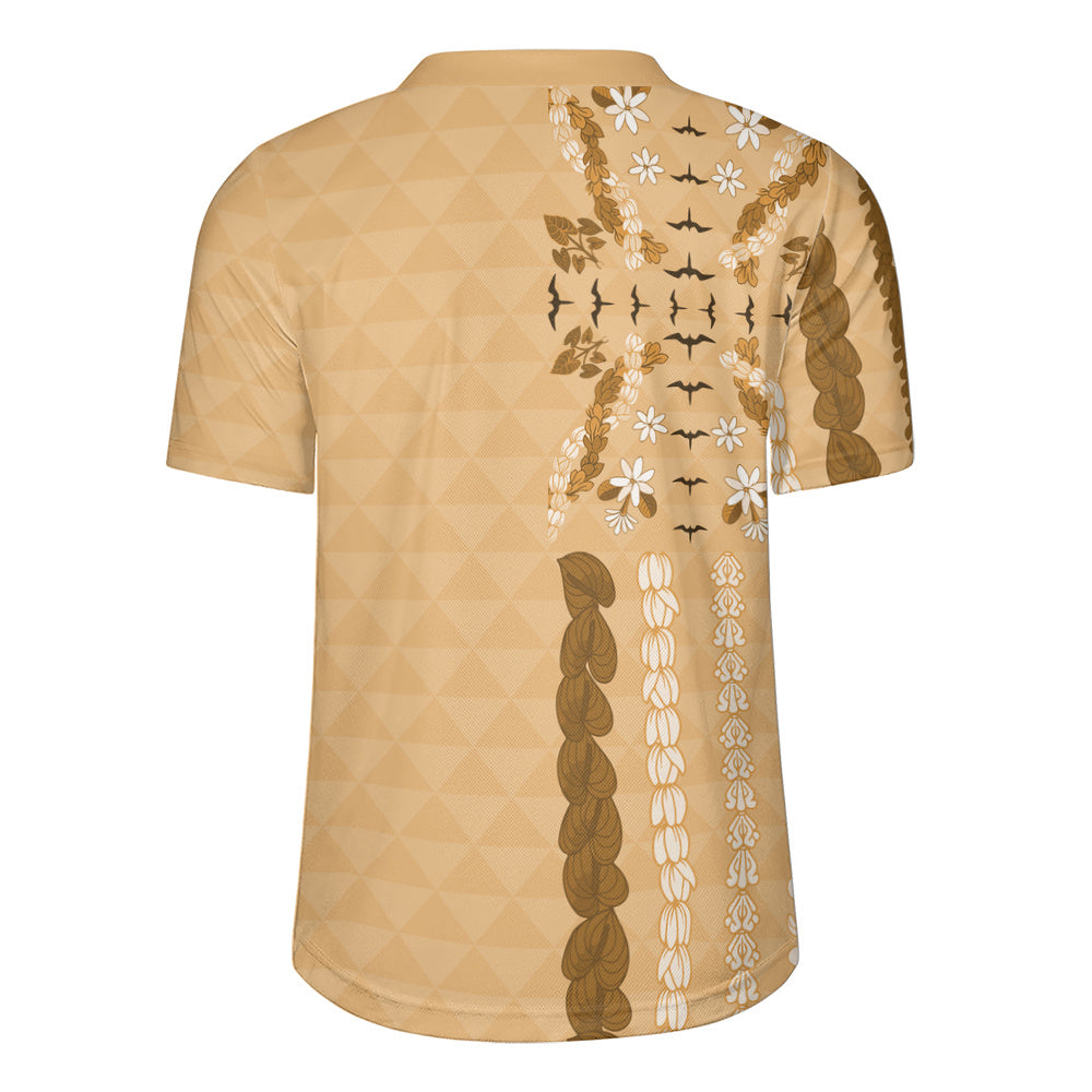 Hawaii Rugby Jersey Lei Flower Island Elegance