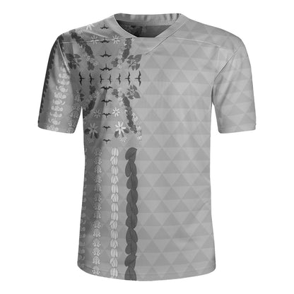 Hawaii Rugby Jersey Lei Flower Island Elegance