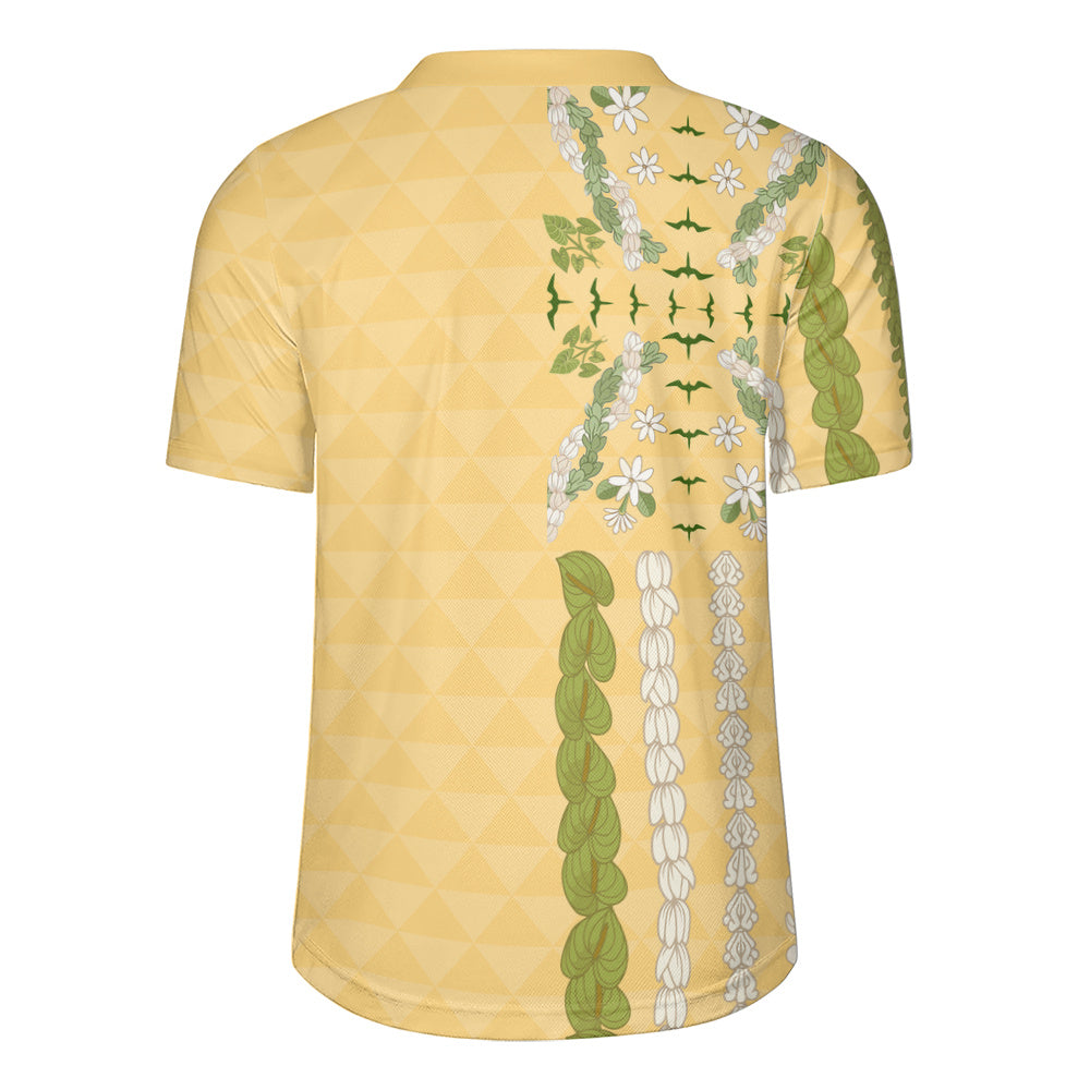 Hawaii Rugby Jersey Lei Flower Island Elegance