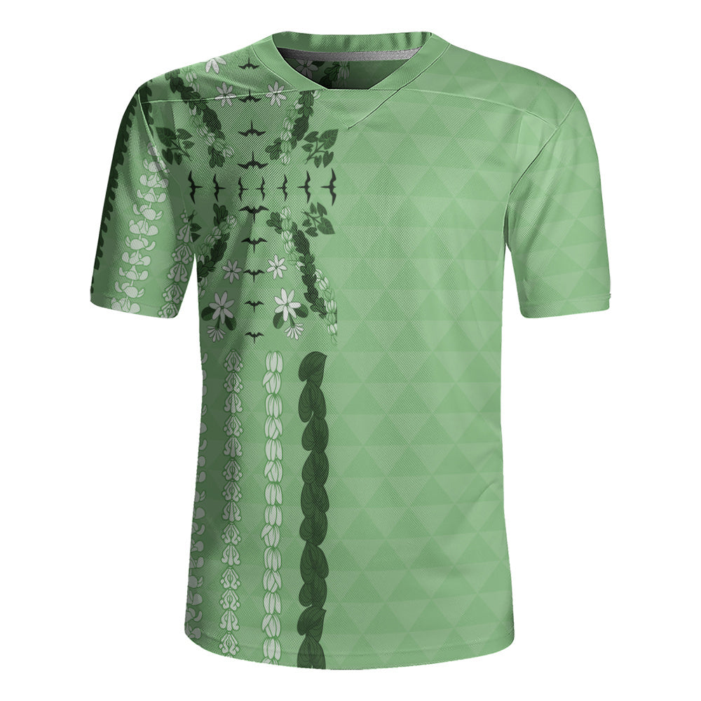 Hawaii Rugby Jersey Lei Flower Island Elegance