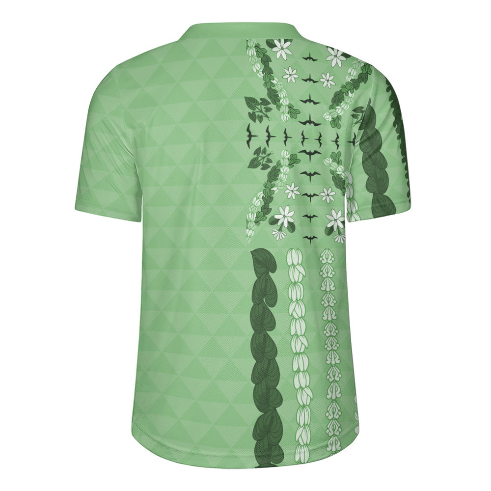 Hawaii Rugby Jersey Lei Flower Island Elegance