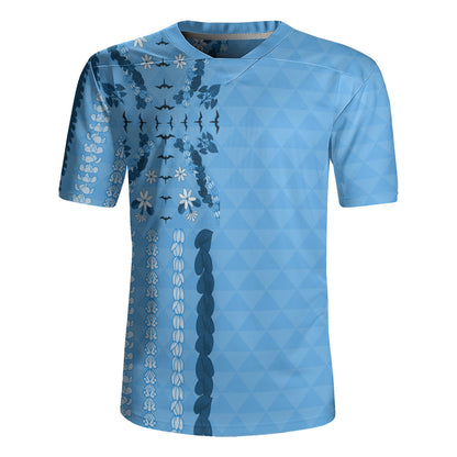Hawaii Rugby Jersey Lei Flower Island Elegance