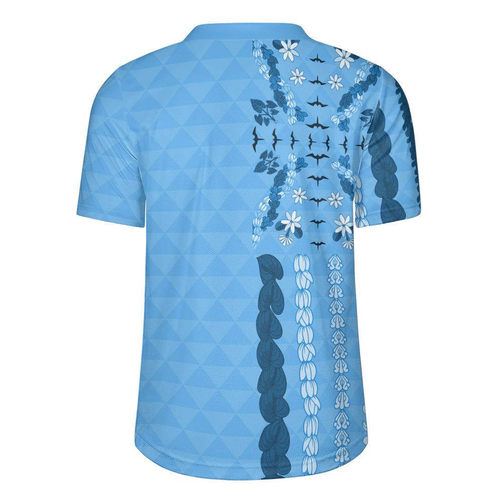 Hawaii Rugby Jersey Lei Flower Island Elegance