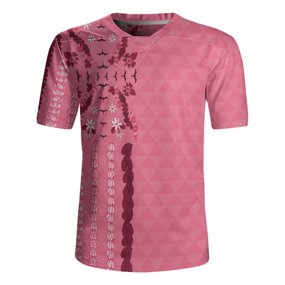 Hawaii Rugby Jersey Lei Flower Island Elegance