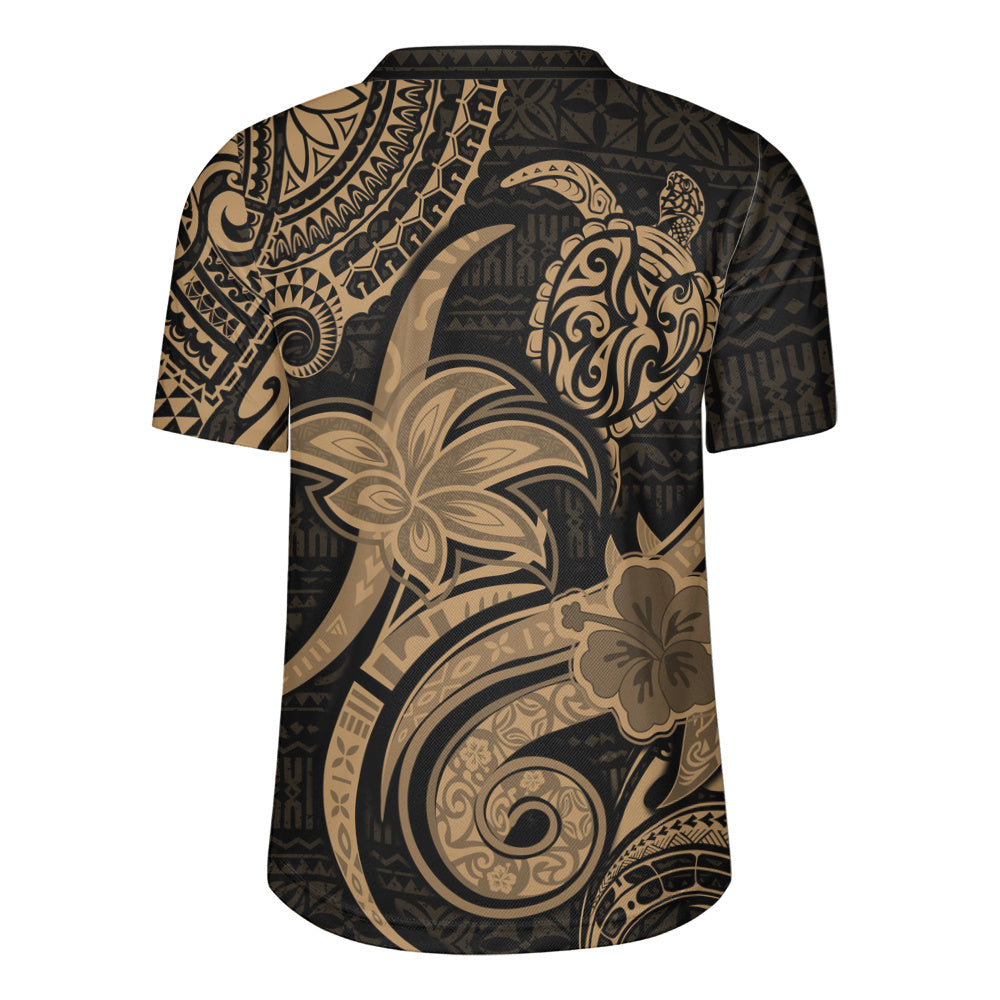 Hawaii Rugby Jersey Honu Turtle Hibiscus Tribal Legacy
