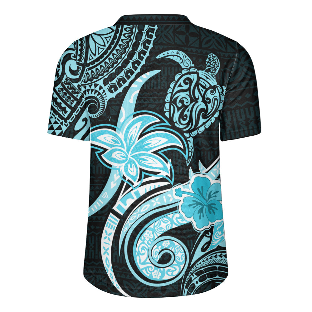 Hawaii Rugby Jersey Honu Turtle Hibiscus Tribal Legacy