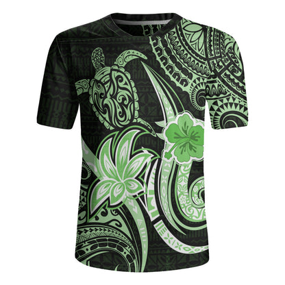 Hawaii Rugby Jersey Honu Turtle Hibiscus Tribal Legacy