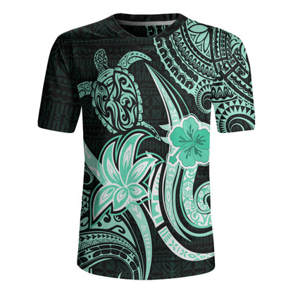 Hawaii Rugby Jersey Honu Turtle Hibiscus Tribal Legacy