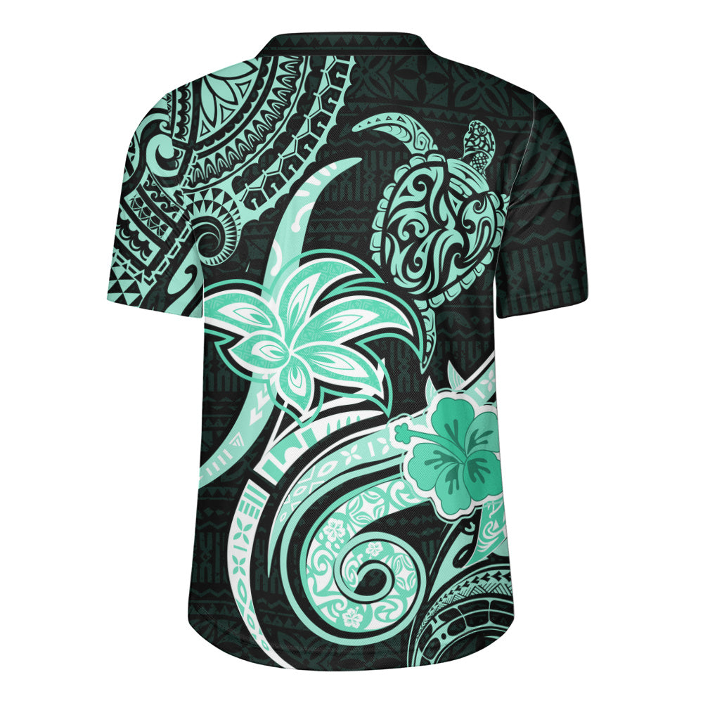 Hawaii Rugby Jersey Honu Turtle Hibiscus Tribal Legacy