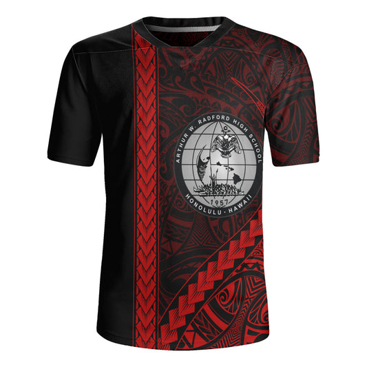 Admiral Arthur W. Radford High School Rugby Jersey Tribal Polynesian Pride Style