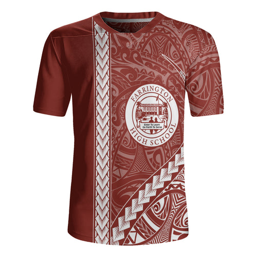 Farrington High School Rugby Jersey Tribal Polynesian Pride Style