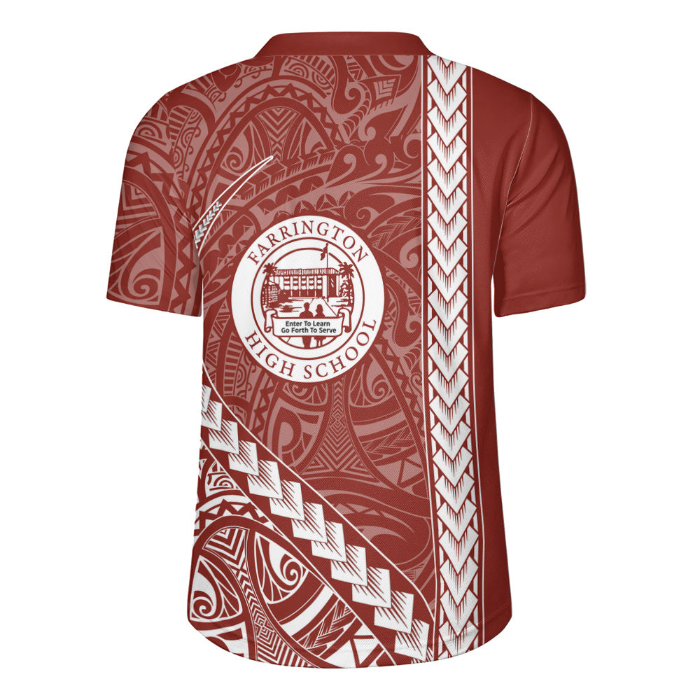 Farrington High School Rugby Jersey Tribal Polynesian Pride Style