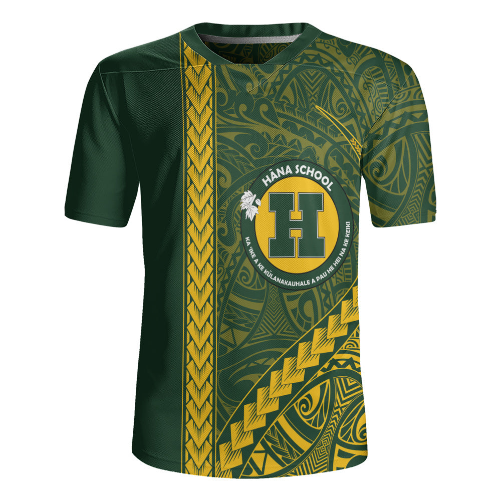 Hana High and Elementary School Rugby Jersey Tribal Polynesian Pride Style