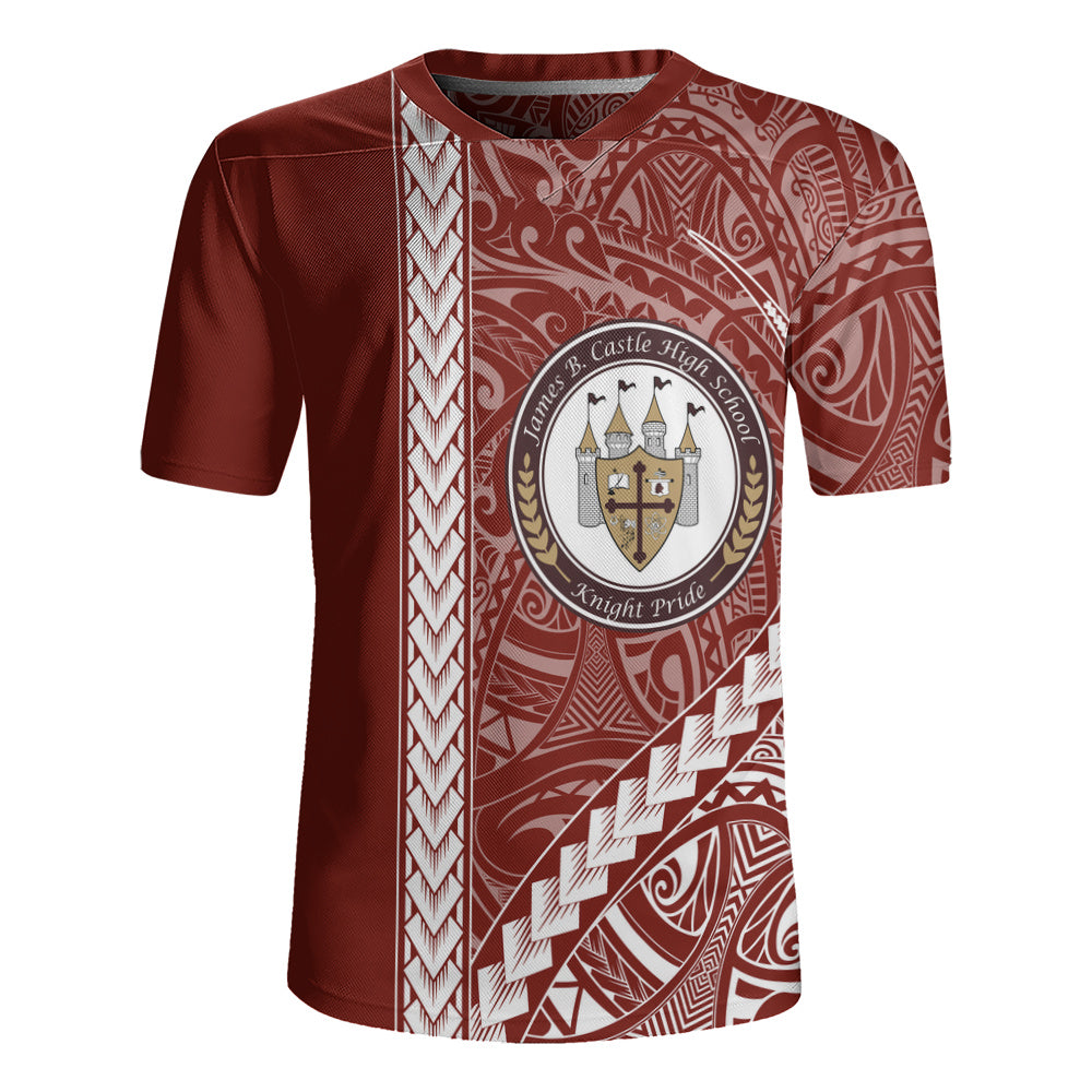 James B. Castle High School Rugby Jersey Tribal Polynesian Pride Style